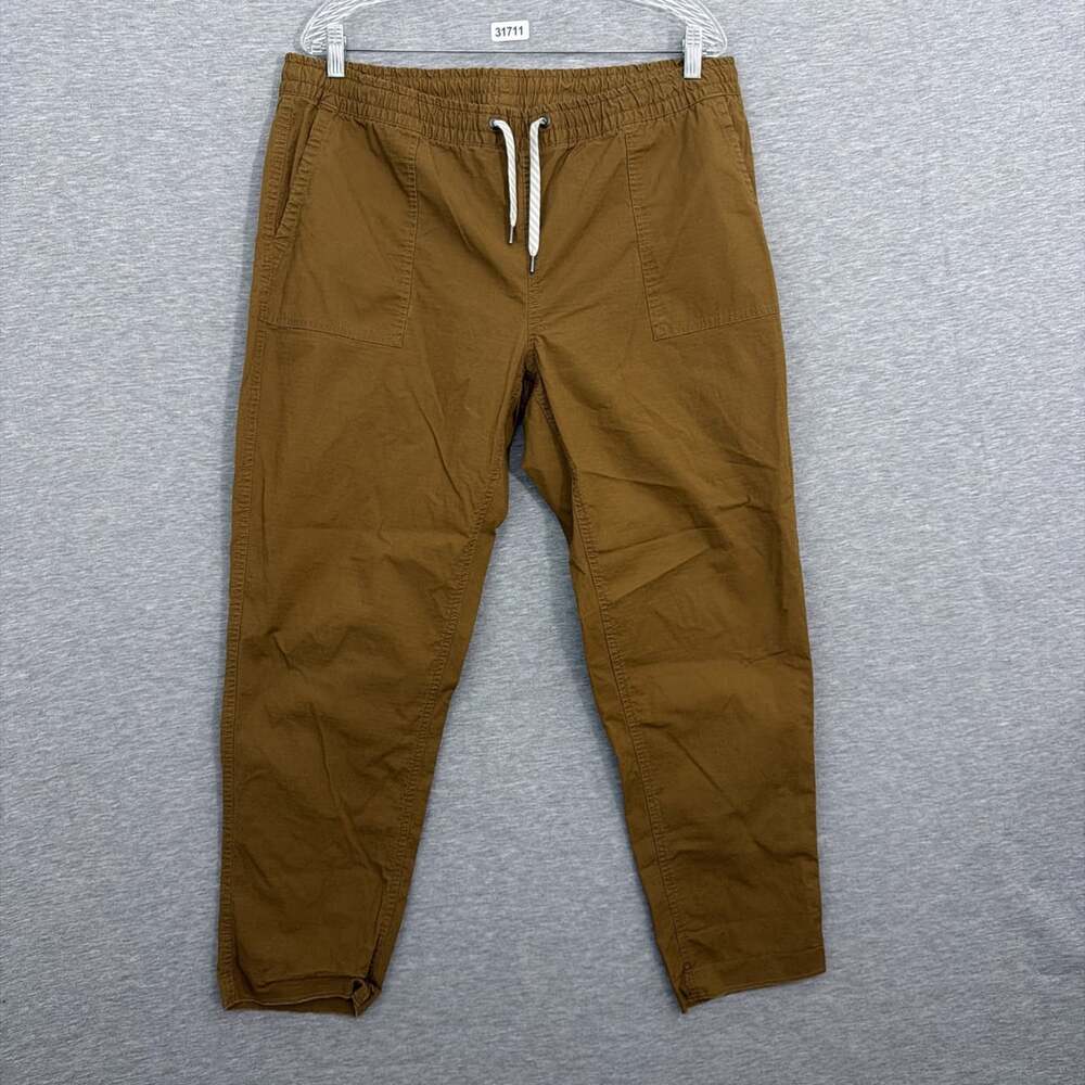 Vuori Women's XL Brown Cotton Vintage Ripstop Drawstring Pants